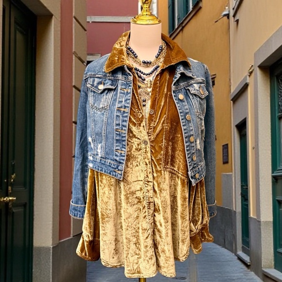 We the Free Night Sky Velvet Tunic - Picture 3 of 15